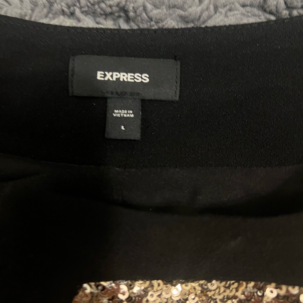 Express Tipped Sequin Striped Jacket - image 3